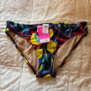 NWT Tabitha Brown for Target Colorful Leaf Print Bikini Bottom